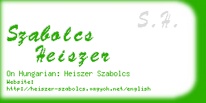 szabolcs heiszer business card